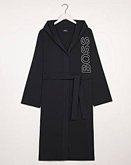 BOSS Black Logo Hooded Dressing Gown Robe