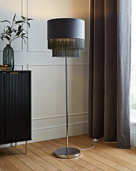 Velvet Fringed Floor Lamp