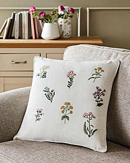 Julipa Embroidered Floral Cushion