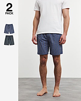 2 Pack Woven Check Shorts