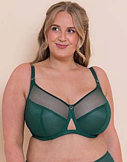 Curvy Kate Victory Balcony Wired Side Support Bra Forest Green