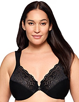 Glamorise Plus Size WonderWire Posture Back Lace Bra 1255