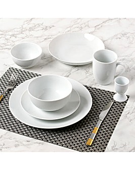 Waterside White Coupe 42 Piece Dinner Set