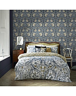 William Morris at Home Pimpernel Blue Floral Wallpaper