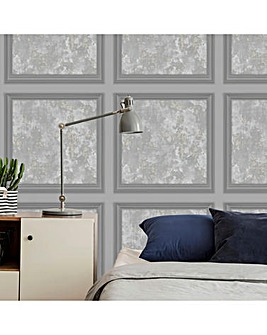 Urban Textured Panelled Wallpaper