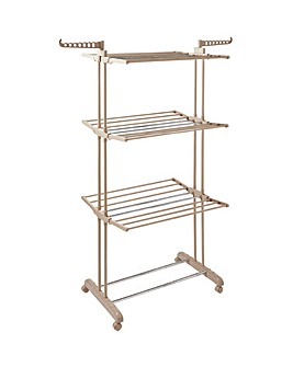 Tower 3 Tier Garment Rack Latte