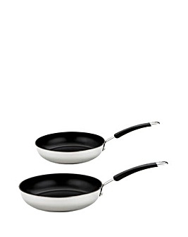 Meyer Stainless Steel Induction Twin Pack- 20/28cm Frying Pan