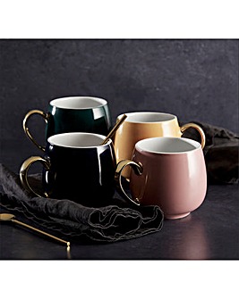 Waterside Multi-Coloured Set of 4 Hug Mugs