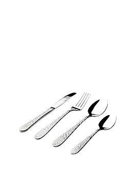 Sabichi 16 Piece Silver Hammered Cutlery Set