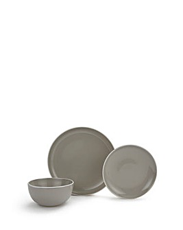 Waterside Grey Coupe 12 Piece Dinner Set