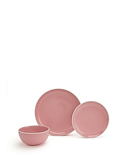 Waterside Pink Coupe 12 Piece Dinner Set