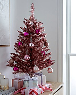 Pink 3ft Tinsel Christmas Tree