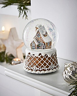Gisela Graham Gingerbread House Musical Snow Dome