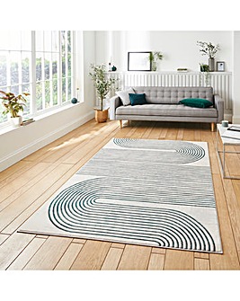 Think Rugs Apollo Modern Linear Rug - Swirl