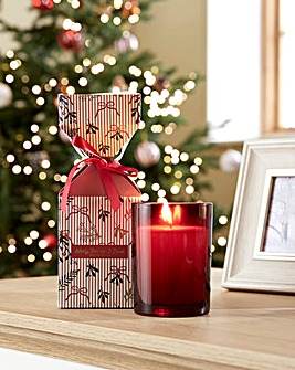 Merry Berries & Bows Boxed Glass Candle
