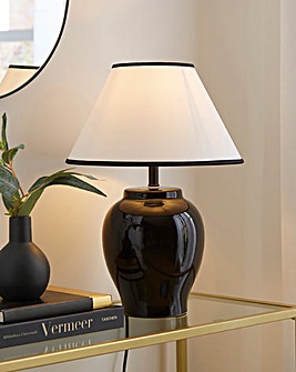 Elizabeth Ceramic Black Lamp
