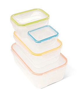 LocknLock 4 Piece Nestable Container Rectangular Set