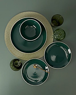 Waterside Emerald Halo 12 Piece Dinner Set