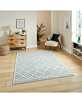 Think Rugs Coral Geometric Rug