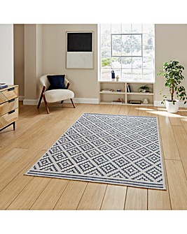 Think Rugs Coral Geometric Rug