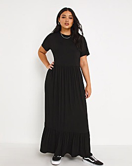 Black Jersey Maxi Dress