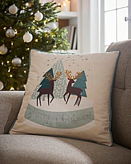 Christmas Snowglobe Cushion