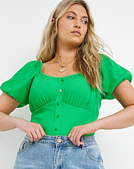 Sweetheart Neck Ruched Bust Top