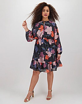 Lovedrobe Floral Ruffle Hem Dress