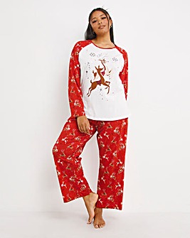 Joe Browns Funky Reindeer Cotton Pyjamas