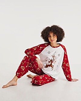 Joe Browns Funky Reindeer Cotton Pyjamas