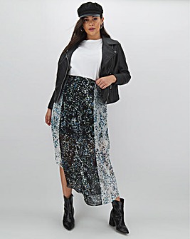 Vero Moda Floral Print Midi Skirt