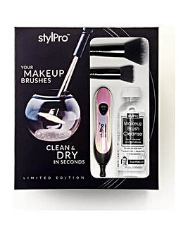 StylPro Make Up Brush Cleaner And Dryer Gift Set Pearl