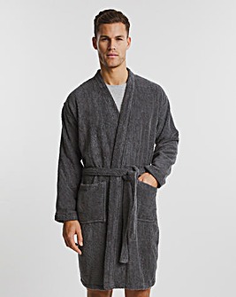 Charcoal Towelling Dressing Gown