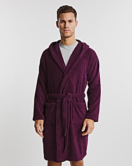 Mulberry Hooded Towelling Dressing Gown
