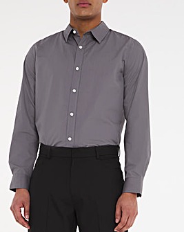 Grey Long Sleeve Formal Shirt Reg