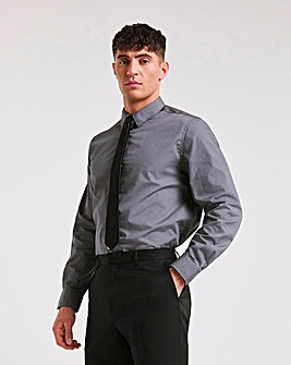 Grey Long Sleeve Formal Shirt Long