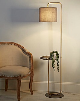 Gold Shelf Floor Lamp