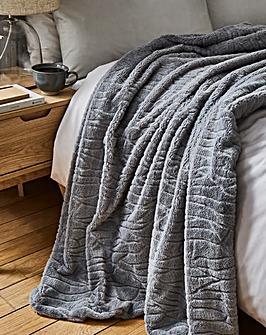 Joanna Hope Clipped Faux Fur Throw