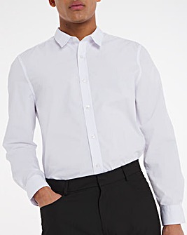 White Long Sleeve Formal Shirt Long