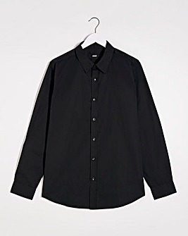 Black Long Sleeve Formal Shirt Reg