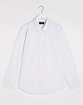 White Long Sleeve Formal Shirt Reg