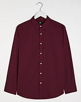 Wine Long Sleeve Formal Shirt Reg