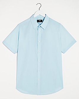 Blue Short Sleeve Formal Shirt Reg