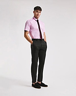 Pink Short Sleeve Formal Shirt Long