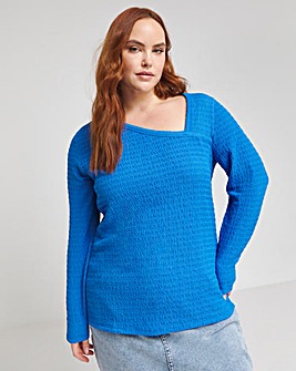 Cobalt Asymmetric Textured Top