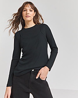 Black 2 in 1 Top