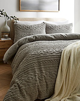 Pipin Cuddle Fleece Duvet Cover Set - Grey
