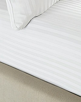 Catherine Lansfield 300 TC Satin Stripe Fitted Sheet