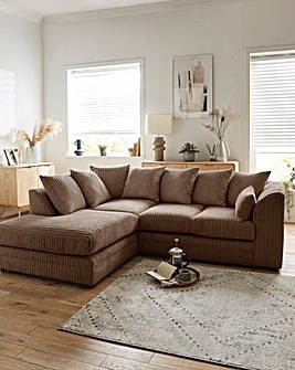 Ferguson Jumbo Cord Left Hand Chaise Sofa