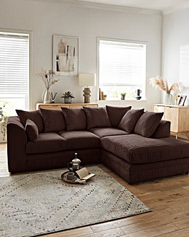 Ferguson Jumbo Cord Right Hand Chaise Sofa